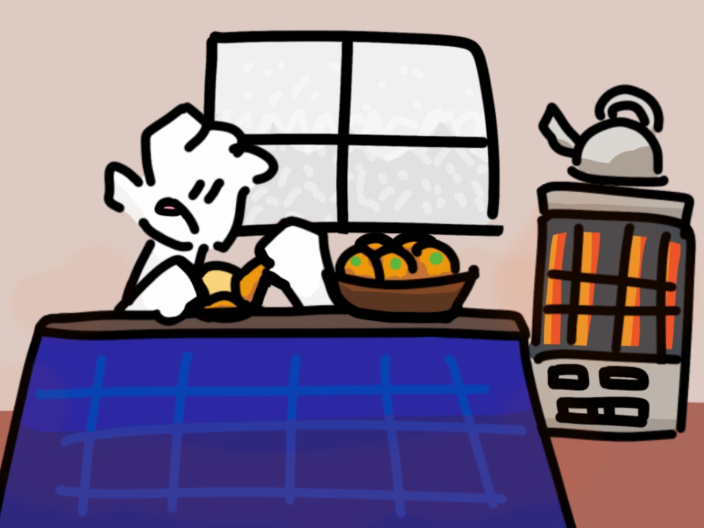 みかんを食べようとする手のやつ